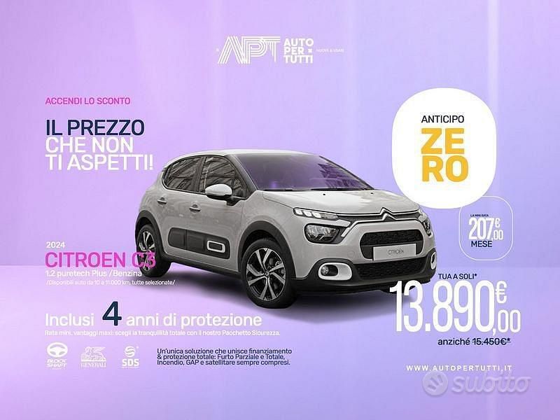 Usata Citroën C3 PureTech 83 CV (61 kW) 2024 Nero Berlina