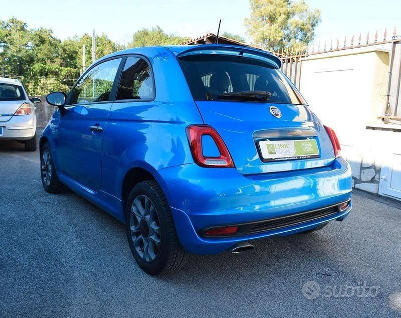 Usata Fiat 500 S 69 CV (50 kW) 2018 Celeste Utilitaria