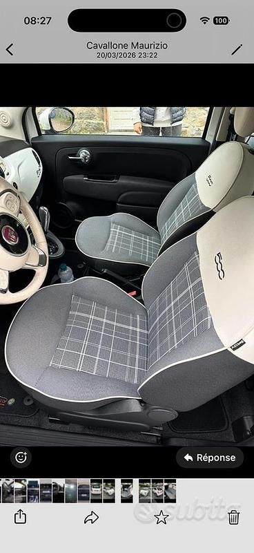 Usata Fiat 500 69 CV (50 kW) 2017 Bianco Cabrio