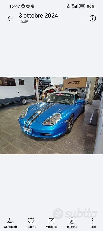 Usata Porsche Boxster 2004 Blu Cabrio