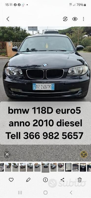 Nero Usata 2010 BMW 118 Due volumi | 3800 € (Ottimo prezzo) - Immagine 1/4