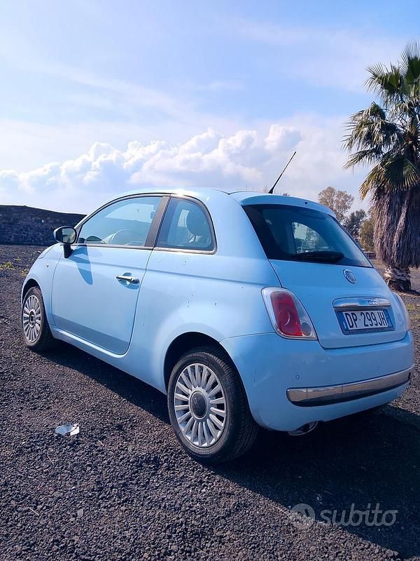 Usata Fiat 500 75 CV (55 kW) 2009 Blu Cabrio