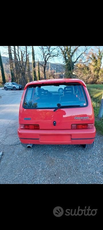 Usata Fiat Cinquecento 54 CV (39 kW) 1996 Rosso Utilitaria