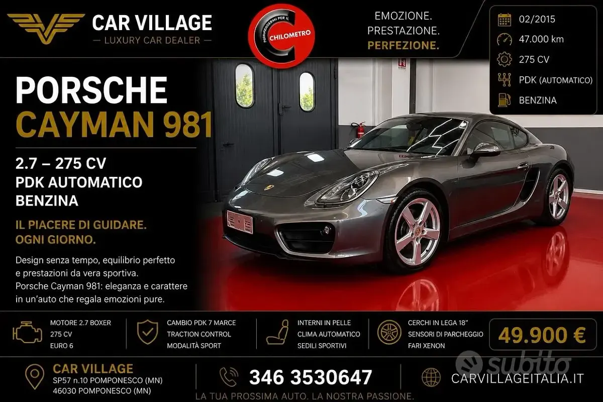 Usata Porsche Cayman 275 CV (202 kW) 2015 Coupé