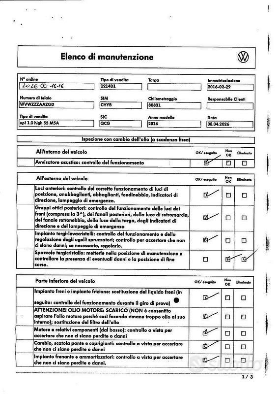 Usata VW up! Highline 75 CV (55 kW) 2016 Grigio Utilitaria