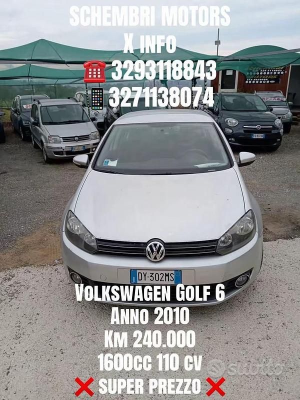 Usata VW Golf VI 104 CV (76 kW) 2010 Grigio Utilitaria