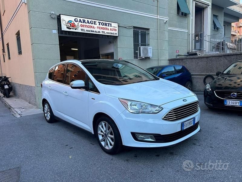 Usata Ford C-MAX Titanium 95 CV (69 kW) 2015 Bianco Monovolume