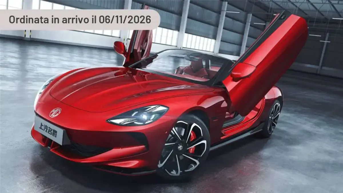 Nuova MG Cyberster 235 kW (320 CV) 2025 Argento Cabrio