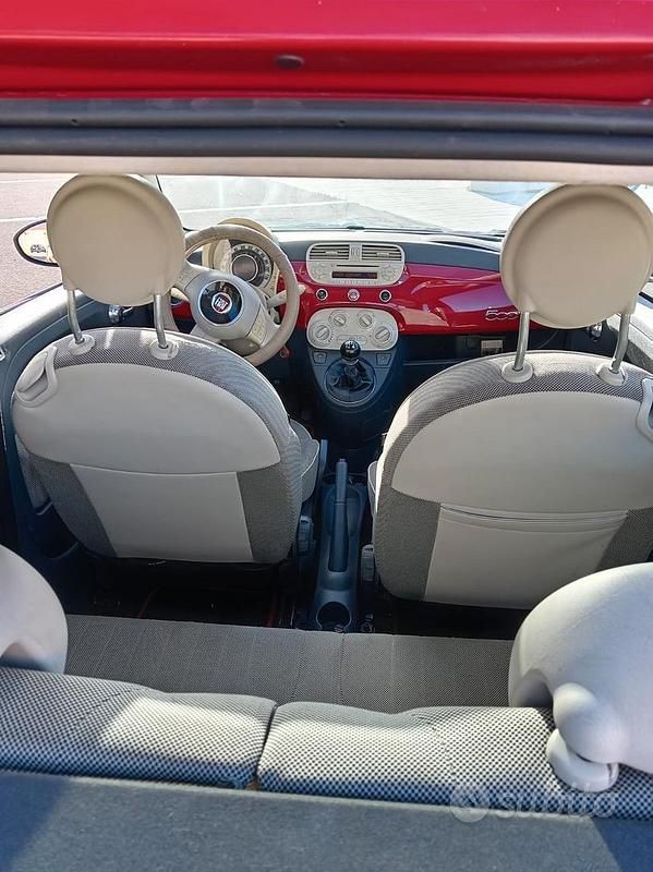 Usata Fiat 500 75 CV (55 kW) 2009 Rosso Cabrio