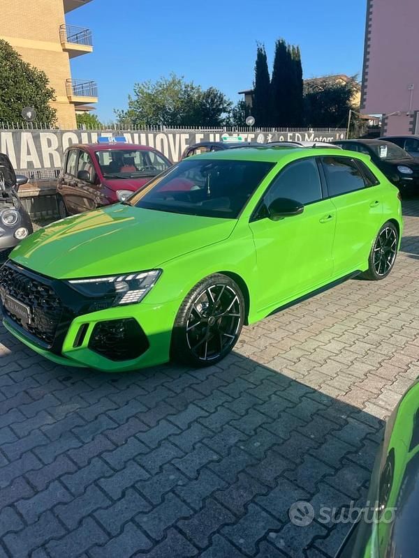 Usata Audi RS3 Performance 400 CV (294 kW) 2022 Verde Berlina