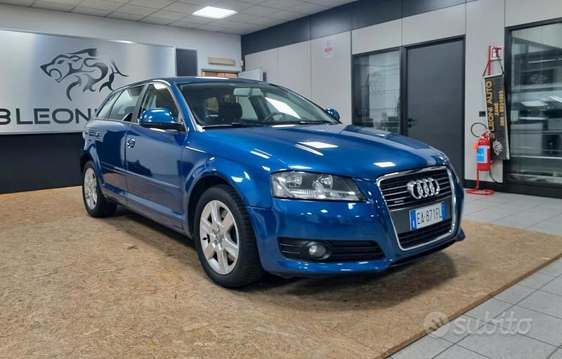 Usata Audi A3 Ambiente 160 CV (117 kW) 2010 Blu Utilitaria