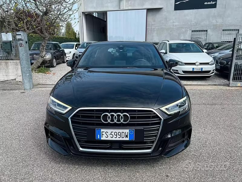 Usata Audi A3 S-Line 150 CV (110 kW) 2018 Nero Berlina