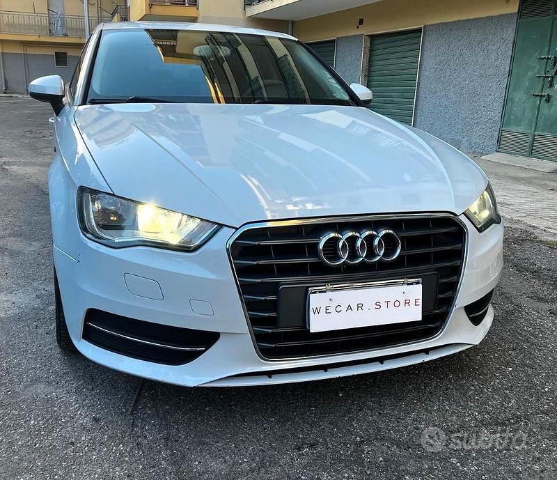 Usata Audi A3 Attraction 110 CV (80 kW) 2014 Bianco Berlina