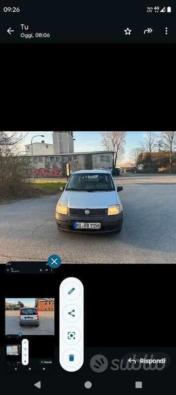 Usata Fiat Panda 60 CV (44 kW) 2009 Grigio Utilitaria