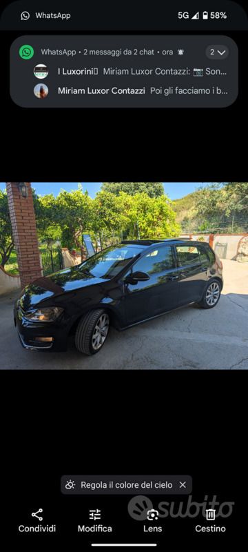 Usata VW Golf VII 150 CV (110 kW) 2014 Nero Berlina