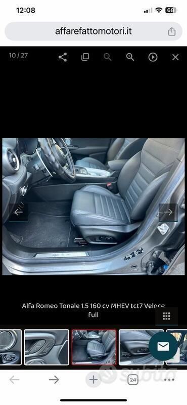 Grigio Usata 2024 Alfa Romeo Tonale Veloce SUV | 35.500 € (Molto cara) - Immagine 1/4