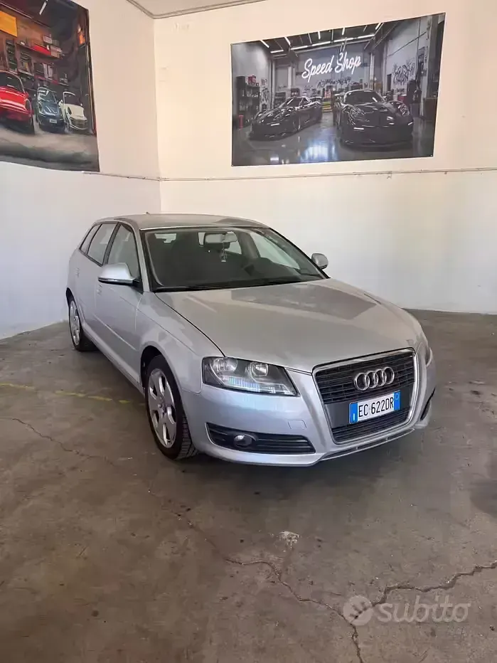 Usata Audi A3 Ambition 90 CV (66 kW) 2010 Grigio Utilitaria