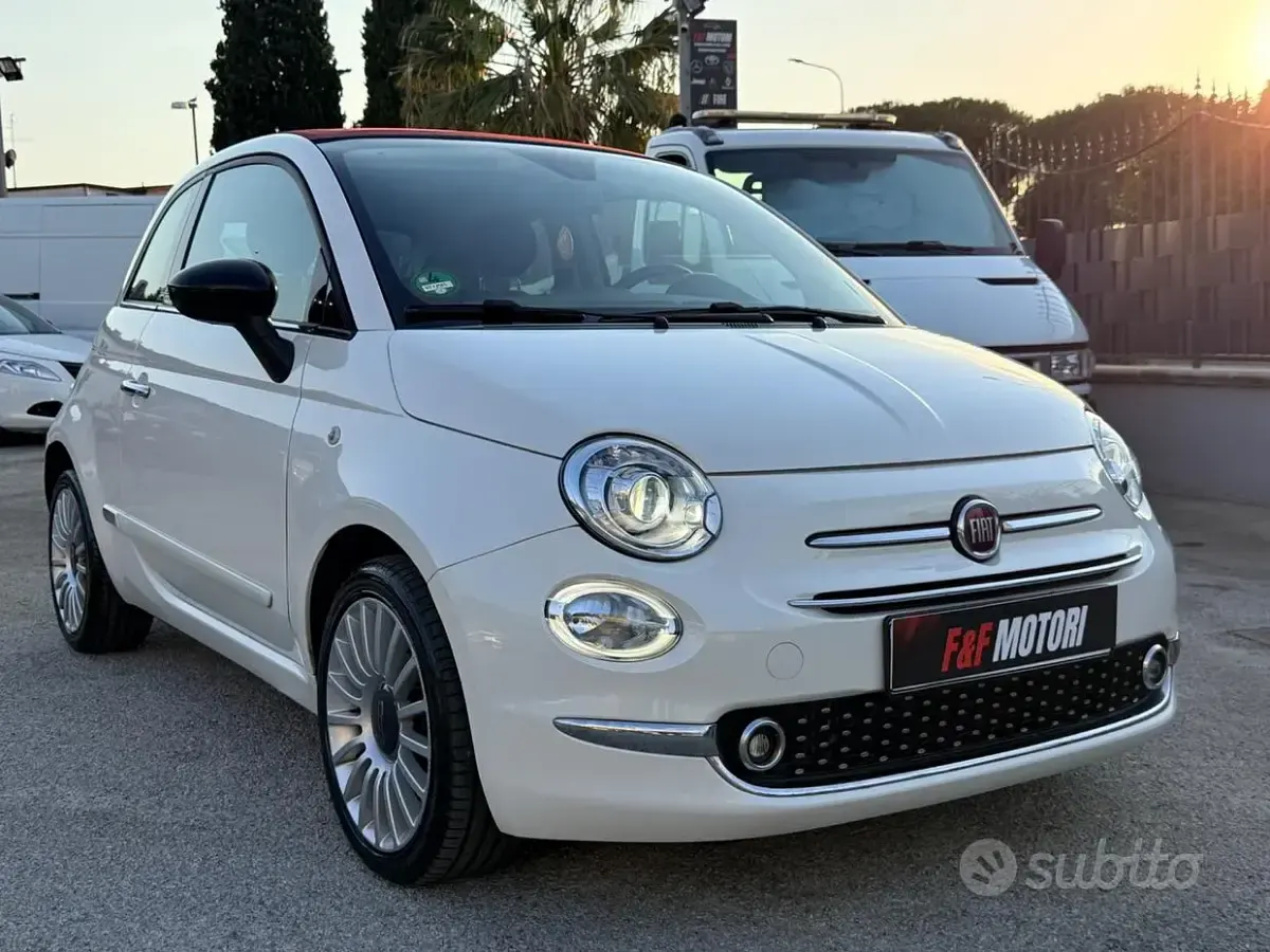 Usata Fiat 500C Lounge 95 CV (69 kW) 2016 Bianco Cabrio