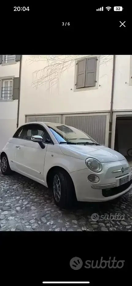 Usata Fiat 500 Pop 69 CV (50 kW) 2009 Bianco Cabrio