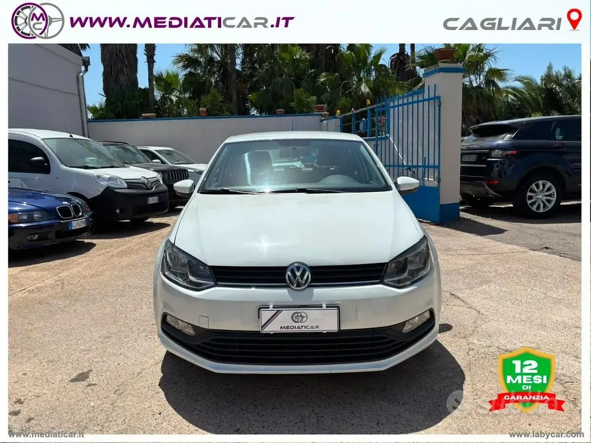 Usata VW Polo Trendline 75 CV (55 kW) 2015 Bianco Berlina