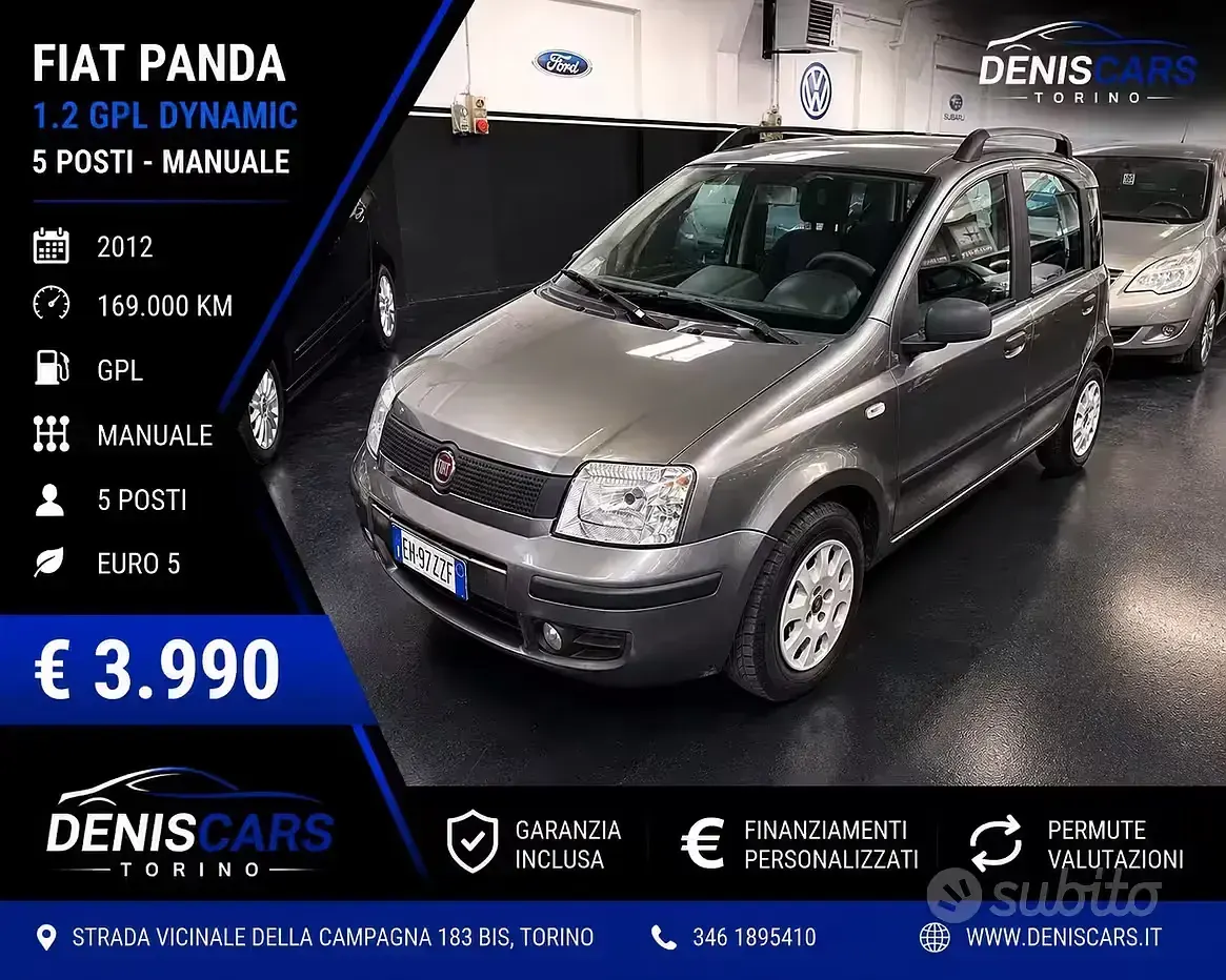 Usata Fiat Panda Dynamic 69 CV (50 kW) 2012 Utilitaria