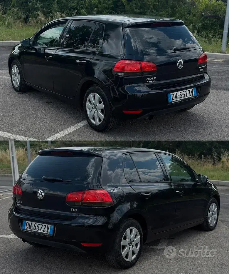 Usata VW Golf VI 105 CV (77 kW) 2010 Nero Utilitaria