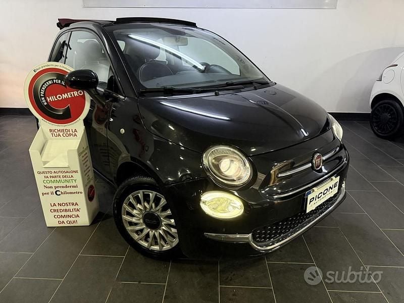 Usata Fiat 500C Lounge 69 CV (50 kW) 2017 Nero Cabrio