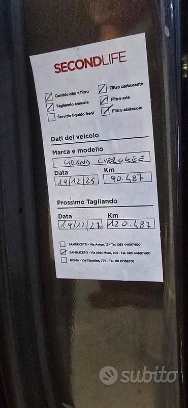 Usata Jeep Grand Cherokee Overland 250 CV (183 kW) 2019 Grigio SUV