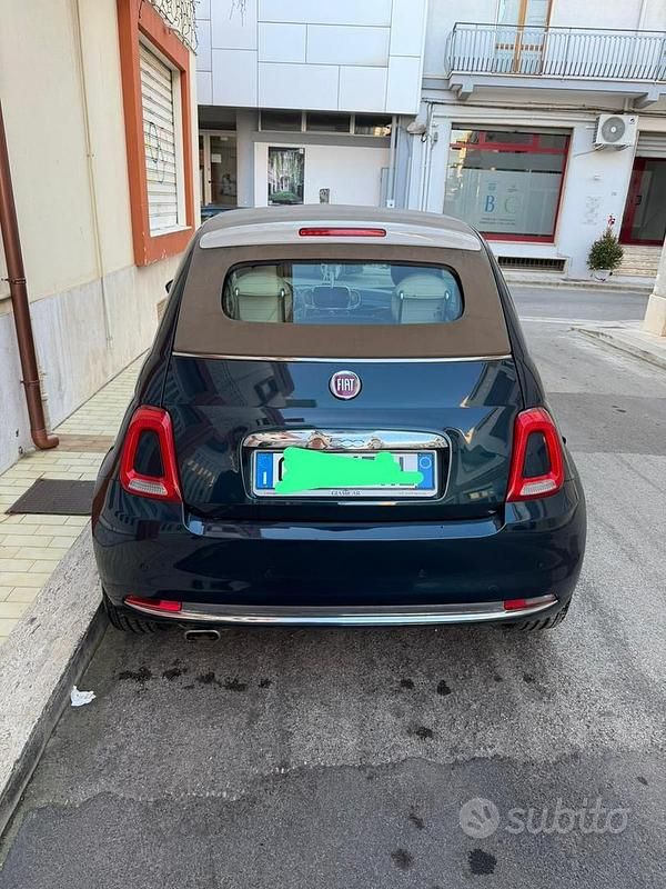 Usata Fiat 500 69 CV (50 kW) 2017 Blu Cabrio
