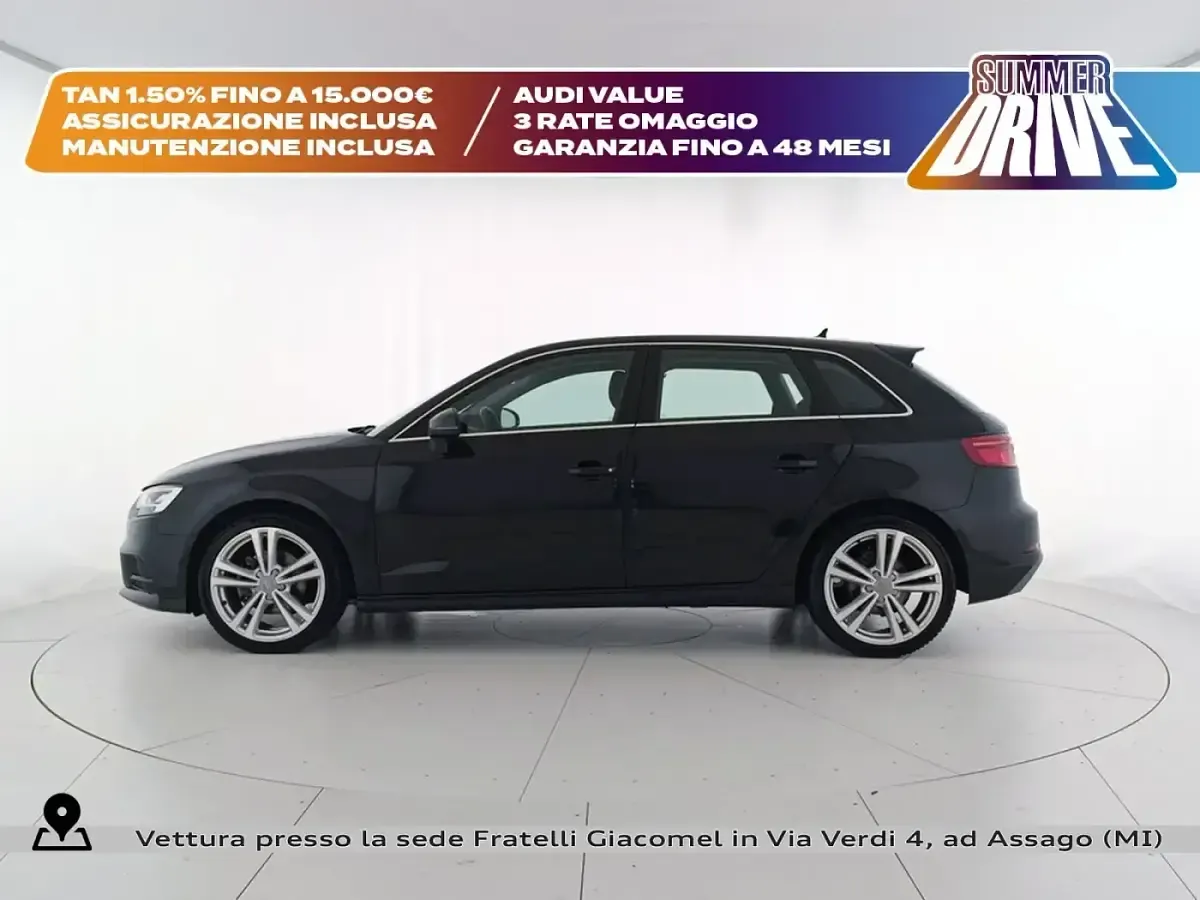 Usata Audi A3 Business 131 CV (96 kW) 2019 Nero Berlina