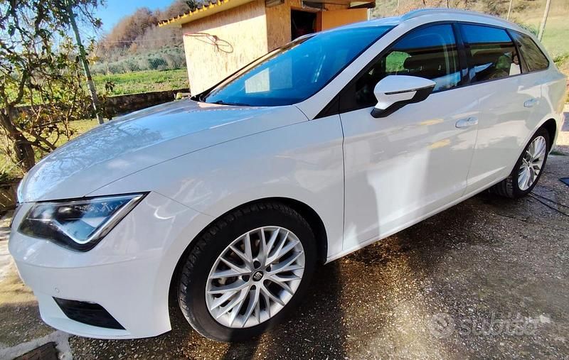 Usata Seat Leon 110 CV (80 kW) 2018 Bianco Station wagon