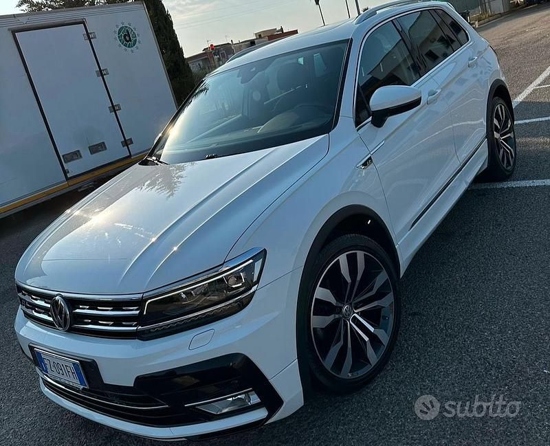 Usata VW Tiguan R-line 150 CV (110 kW) 2019 Bianco SUV