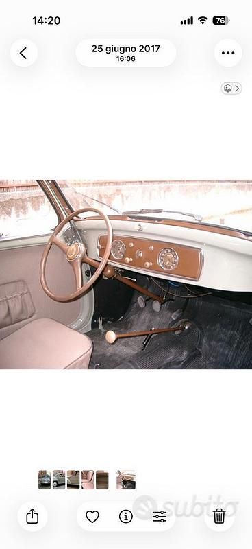 Usata Fiat Topolino 1950 Verde Utilitaria