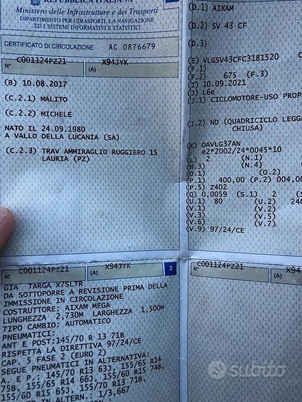 Usata Aixam Crossline 2017 Bianco Utilitaria