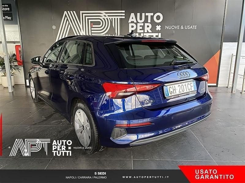 Usata Audi A3 Sportback Advanced 150 CV (110 kW) 2022 Blu Utilitaria