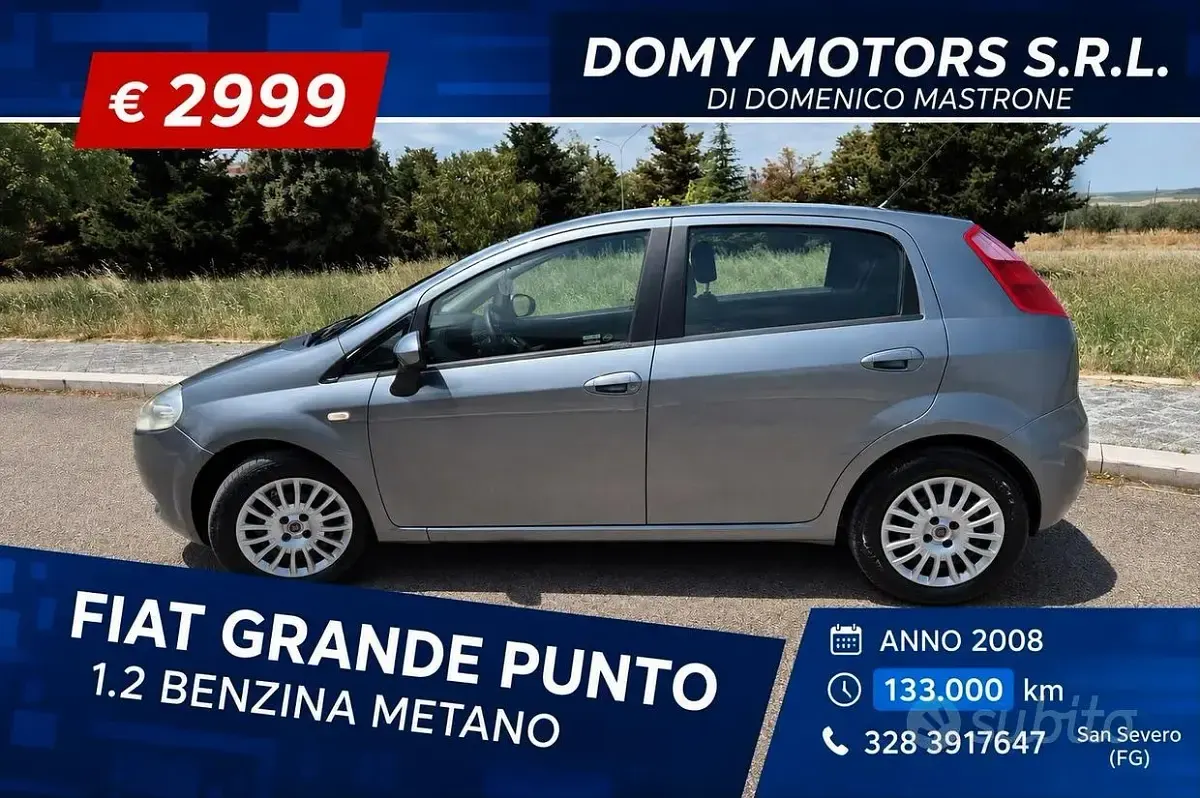 Usata Fiat Grande Punto 69 CV (50 kW) 2008 Utilitaria