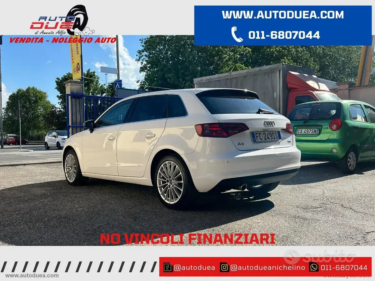 Usata Audi A3 Ambiente 110 CV (80 kW) 2016 Bianco Berlina