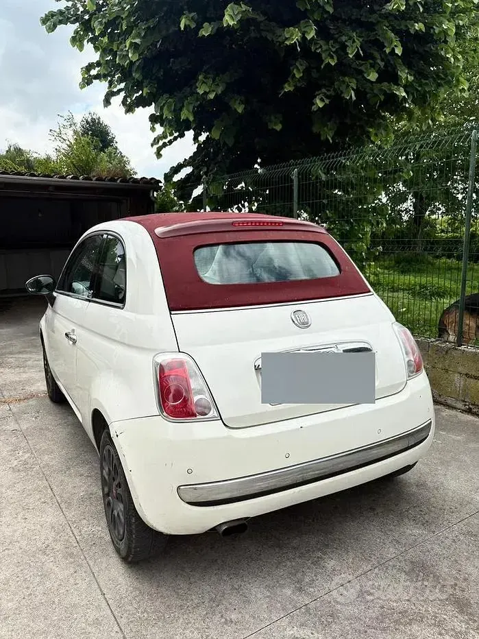 Usata Fiat 500 75 CV (55 kW) 2010 Bianco Cabrio
