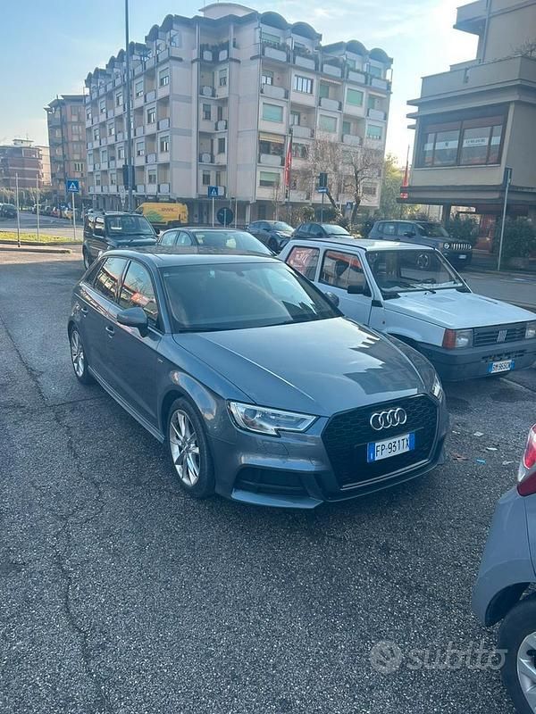 Usata Audi A3 S-Line 116 CV (85 kW) 2018 Grigio Berlina