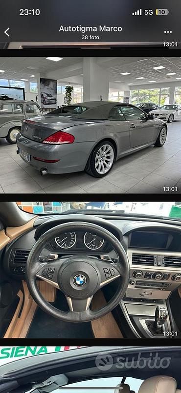 Usata BMW 635 Cabriolet 286 CV (210 kW) 2009 Grigio Cabrio