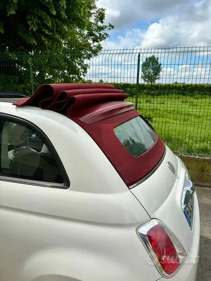 Usata Fiat 500 75 CV (55 kW) 2010 Bianco Cabrio