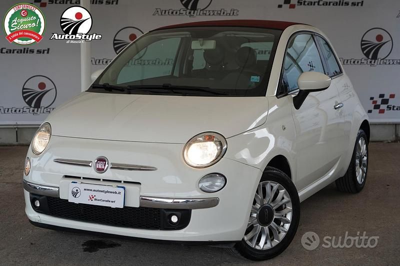 Usata Fiat 500C Lounge 69 CV (50 kW) 2014 Bianco Cabrio