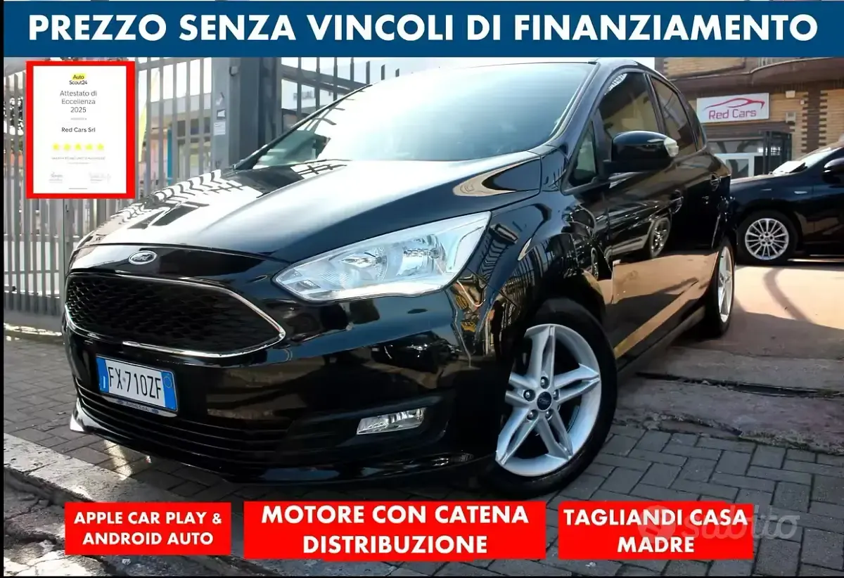 Usata Ford C-MAX 125 CV (91 kW) 2019 Nero Monovolume