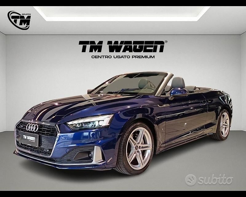 Usata Audi A5 Cabriolet Advanced 245 CV (180 kW) 2021 Blu Cabrio