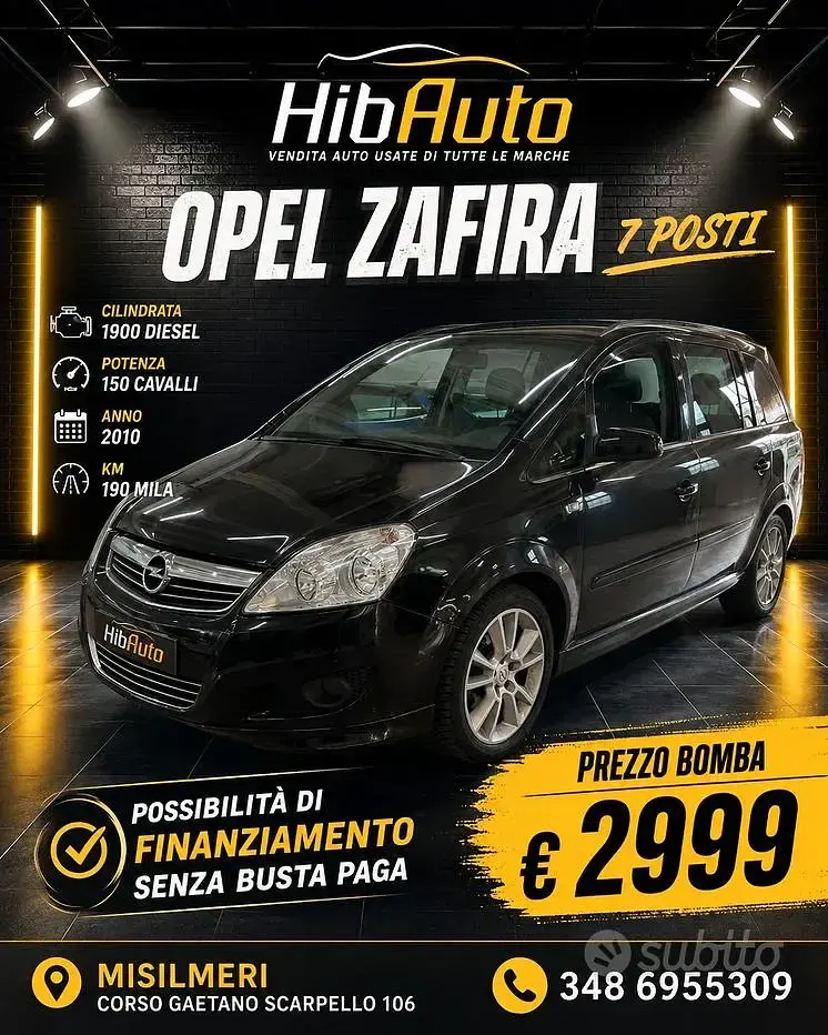 Usata Opel Zafira 150 CV (110 kW) 2010 Monovolume