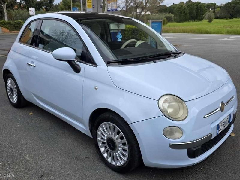 Usata Fiat 500 Lounge 69 CV (50 kW) 2009 Celeste Cabrio