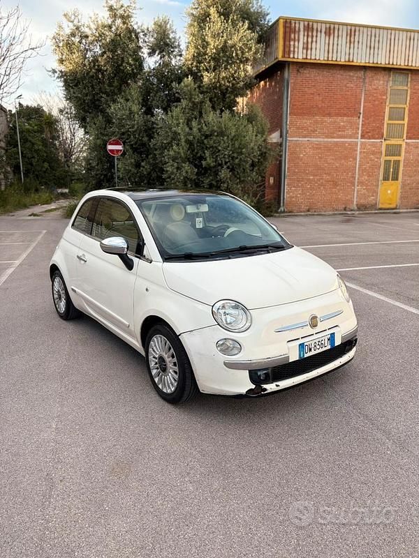 Usata Fiat 500 69 CV (50 kW) 2009 Bianco Cabrio