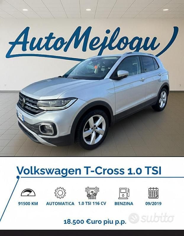 Usata VW T-Cross Advance 115 CV (84 kW) 2020 Grigio SUV