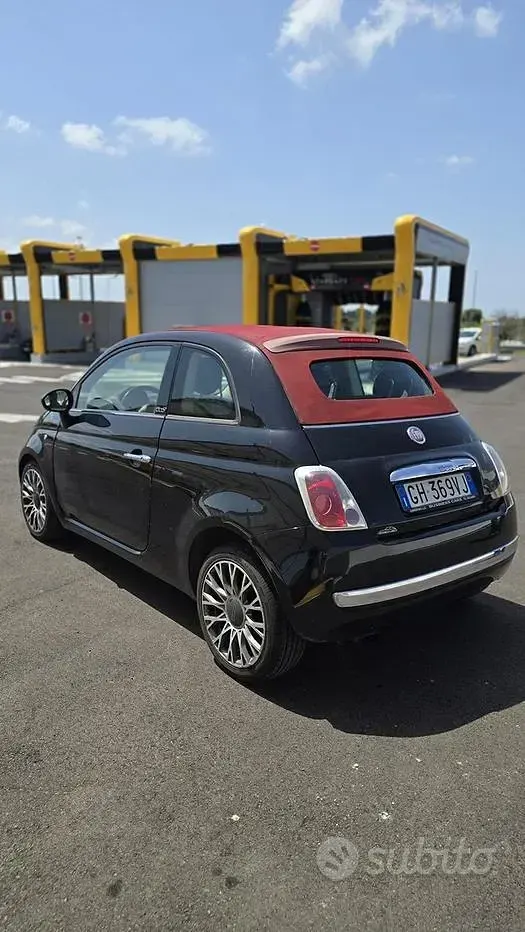 Usata Fiat 500 75 CV (55 kW) 2010 Nero Cabrio