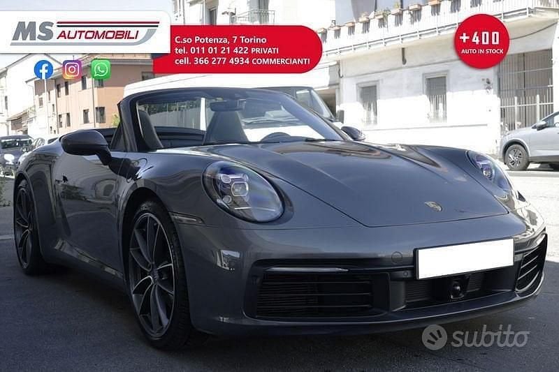 Grigio scuro Usata 2020 Porsche 911 Carrera 4 Cabriolet Cabrio | 124.900 € (Ottimo prezzo) - Immagine 1/4